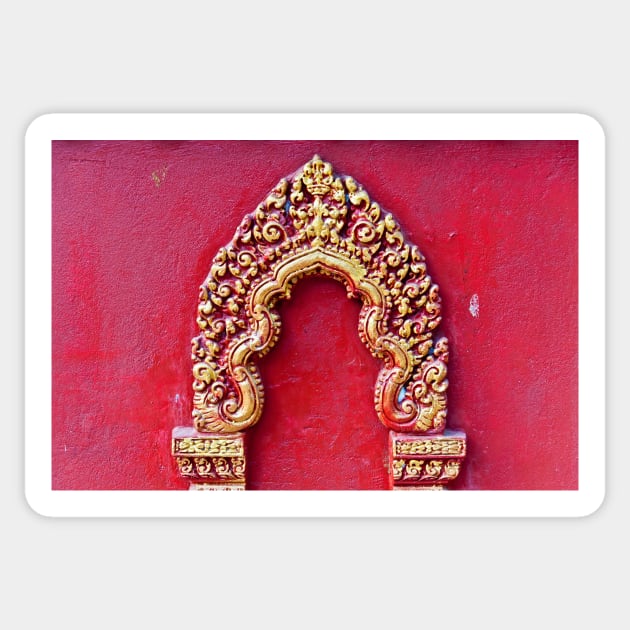 Architectural detail of Angkor Wat Sticker by Lieyim